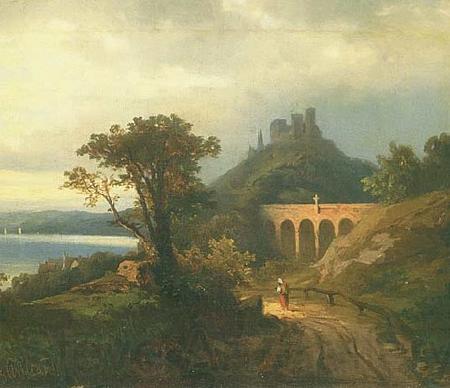 Johann Koler Italian landscape Norge oil painting art